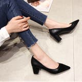 太ヒールパンプス 通勤 PUスエード | SUNSHINE CLOSET | 詳細画像4 