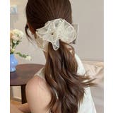 透け感シュシュ パール 韓国風 ヘアゴム | SUNSHINE CLOSET | 詳細画像5 