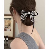 シュシュ クリップ パール 蝶結び | SUNSHINE CLOSET | 詳細画像1 