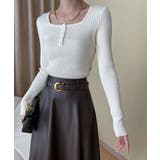 ニットトップス スクエアネック 無地 | SUNSHINE CLOSET | 詳細画像4 