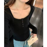 ニットトップス スクエアネック 無地 | SUNSHINE CLOSET | 詳細画像8 