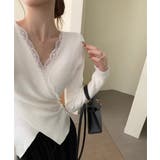 レースリブニット レディース Vネック | SUNSHINE CLOSET | 詳細画像12