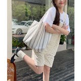 トートバッグ 綿麻 ストライプ柄 韓国風 | SUNSHINE CLOSET | 詳細画像10 