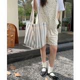 トートバッグ 綿麻 ストライプ柄 韓国風 | SUNSHINE CLOSET | 詳細画像11 