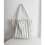 トートバッグ 綿麻 ストライプ柄 韓国風 | SUNSHINE CLOSET | 詳細画像17 