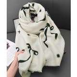 大判マフラー ストール リボン模様 秋冬 | SUNSHINE CLOSET | 詳細画像10 