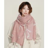 大判マフラー ストール リボン模様 秋冬 | SUNSHINE CLOSET | 詳細画像4 