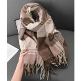 チェック柄マフラー 大判 ストール | SUNSHINE CLOSET | 詳細画像10 