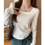 長袖Tシャツ レディース スクエアネック | ANGELCLOSET | 詳細画像10