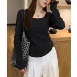長袖Tシャツ レディース スクエアネック | ANGELCLOSET | 詳細画像5