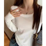 長袖Tシャツ レディース スクエアネック | ANGELCLOSET | 詳細画像8