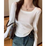 長袖Tシャツ レディース スクエアネック | ANGELCLOSET | 詳細画像9