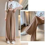 セミワイドパンツ プリーツパンツ 美脚 | ANGELCLOSET | 詳細画像6