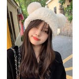 くま耳ニット帽 小顔 レディース 韓国風 | SUNSHINE CLOSET | 詳細画像2 