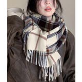 フリンジマフラー チェック柄 韓国風秋冬 | SUNSHINE CLOSET | 詳細画像1 