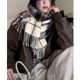フリンジマフラー チェック柄 韓国風秋冬 | SUNSHINE CLOSET | 詳細画像3 