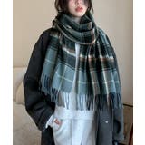 フリンジマフラー チェック柄 韓国風秋冬 | SUNSHINE CLOSET | 詳細画像8 