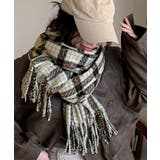 チェック柄マフラー 大判 ストール 秋冬 | SUNSHINE CLOSET | 詳細画像2 