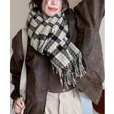 チェック柄マフラー 大判 ストール 秋冬 | SUNSHINE CLOSET | 詳細画像3 