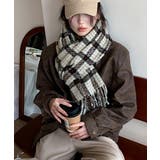 チェック柄マフラー 大判 ストール 秋冬 | SUNSHINE CLOSET | 詳細画像4 