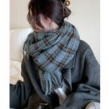 チェック柄マフラー 大判 ストール 秋冬 | SUNSHINE CLOSET | 詳細画像6 