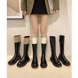 厚底ロングブーツ ジョッキー 韓国風 | SUNSHINE CLOSET | 詳細画像14 