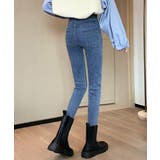 ハイウエスト デニムパンツ 美脚 脚長 | ANGELCLOSET | 詳細画像6