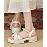 太ヒールサンダル レディース パール付き | SUNSHINE CLOSET | 詳細画像9