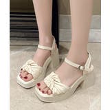 太ヒールサンダル レディース リボン風 | SUNSHINE CLOSET | 詳細画像10 