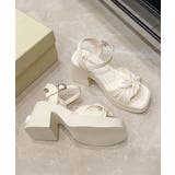 太ヒールサンダル レディース リボン風 | SUNSHINE CLOSET | 詳細画像18 