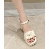 太ヒールサンダル レディース リボン風 | SUNSHINE CLOSET | 詳細画像9 