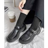 ローファー レディース 厚底 太ヒール | SUNSHINE CLOSET | 詳細画像1