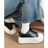 レディースシューズ 5cmヒール PUレザースニーカー | SUNSHINE CLOSET | 詳細画像11