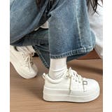 レディースシューズ 5cmヒール PUレザースニーカー | SUNSHINE CLOSET | 詳細画像5