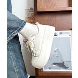 レディースシューズ 5cmヒール PUレザースニーカー | SUNSHINE CLOSET | 詳細画像7