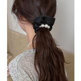 サテンヘアゴム シュシュ パール付き | SUNSHINE CLOSET | 詳細画像2 
