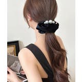 サテンヘアゴム シュシュ パール付き | SUNSHINE CLOSET | 詳細画像3 