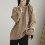 ベージュ | リブ ニットトップス春秋冬ニットセーター | SUNSHINE CLOSET