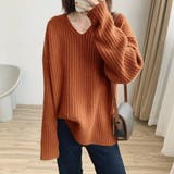 キャメル | リブ ニットトップス春秋冬ニットセーター | SUNSHINE CLOSET