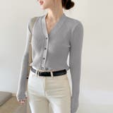 グレー | リブニットカーディガン レディース 春 | SUNSHINE CLOSET