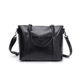 ブラック | PUトートバッグ レディース ショルダーバッグ | SUNSHINE CLOSET