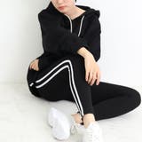 ブラック(予約販売) | サイドラインパンツ レディース レギンス | SUNSHINE CLOSET