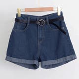 ベルト付きデニムショートパンツ春夏短パン | SUNSHINE CLOSET | 詳細画像22 