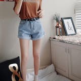 ベルト付きデニムショートパンツ春夏短パン | SUNSHINE CLOSET | 詳細画像8 
