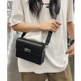 スクエア ショルダーバッグ 斜めがけ鞄黒 | SUNSHINE CLOSET | 詳細画像1 