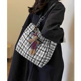 チェック柄トートバッグ ツイード風鞄軽量 | SUNSHINE CLOSET | 詳細画像10 