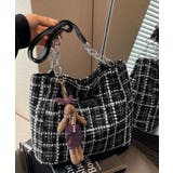 チェック柄トートバッグ ツイード風鞄軽量 | SUNSHINE CLOSET | 詳細画像13 