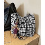 チェック柄トートバッグ ツイード風鞄軽量 | SUNSHINE CLOSET | 詳細画像14 