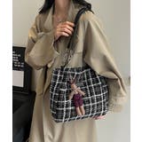 チェック柄トートバッグ ツイード風鞄軽量 | SUNSHINE CLOSET | 詳細画像4 