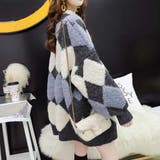 配色ニットカーディガン 韓国風レディース | SUNSHINE CLOSET | 詳細画像12